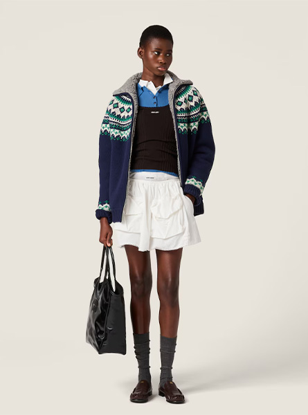 MIUMIU高仿女装 | 缪缪A货服装  2025秋冬MIUMIU新款 羊毛和羊毛衫开襟衫