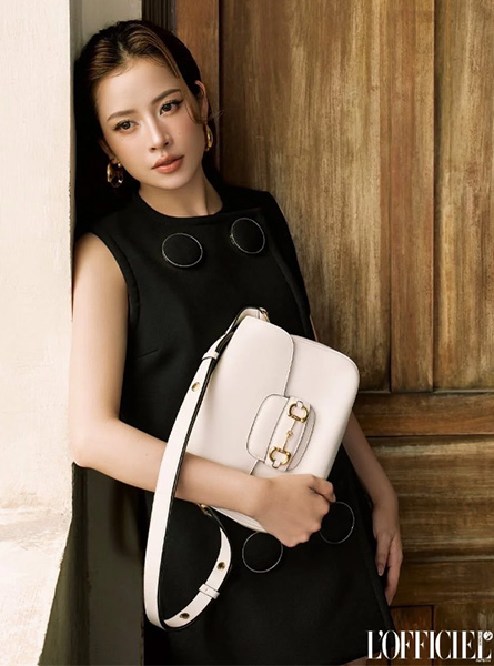 高仿GUCCI包包 Gucci Horsebit 1955 Aura系列小号肩背包 芝芙ChiPu同款包包