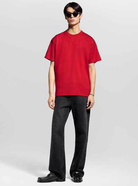 LV高仿男装 | 路易威登 A货服装  2025秋冬LV新款 LV 压纹 T 恤