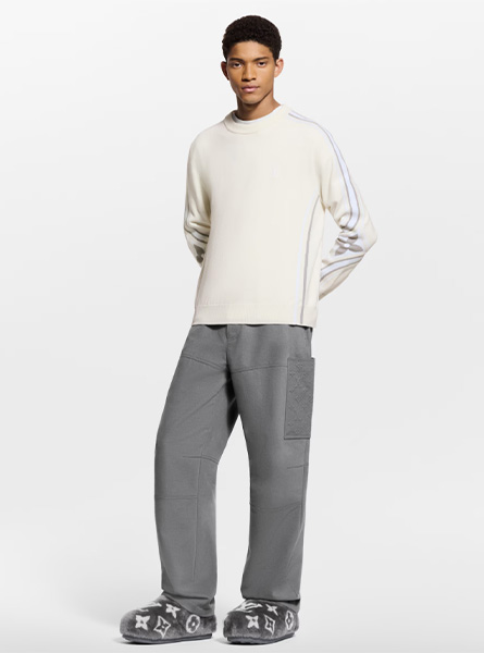 LV高仿男装 | 路易威登 A货服装  2025秋冬LV新款 山羊绒混纺工装裤