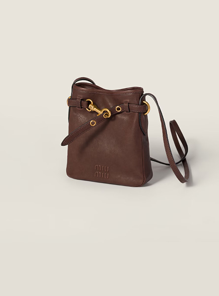 高仿MIUMIU包包 | A货缪缪包包 2025秋冬MIUMIU新款 石南木色 Nappa皮革手袋