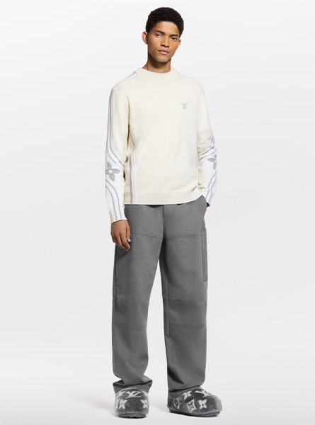 LV高仿男装 | 路易威登 A货服装  2025秋冬LV新款 针织圆领衫