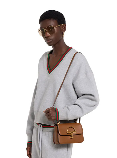 高仿GUCCI包包 | A货古驰女包 2025秋冬GUCCI新款 棕色 Gucci Siena系列小号手提包