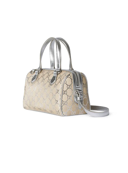 高仿GUCCI包包 | A货古驰女包 2025秋冬GUCCI新款 浅米色 GG Emblem系列小号波士顿包