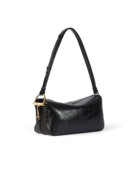 高仿GUCCI包包 | A货古驰女包 2025秋冬GUCCI新款 黑色 Gucci Half Horsebit系列中号肩背包