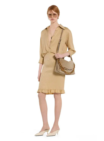 高仿GUCCI包包 | A货古驰女包 2025秋冬GUCCI新款 米色 饰链条大号肩背包