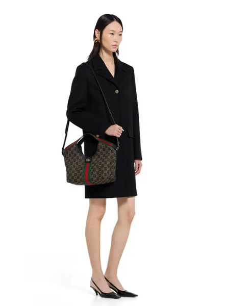 高仿GUCCI包包 | A货古驰女包 2025秋冬GUCCI新款 黑色 Gucci Giglio系列小号托特包