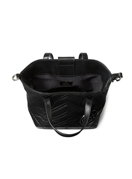 高仿GUCCI包包 | A货古驰女包 2025秋冬GUCCI新款 黑色 GG Marmont系列小号托特包