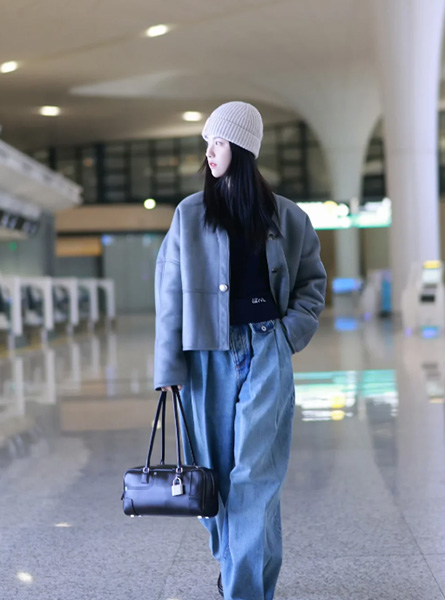 高仿LOEWE包包 亮面牛皮革 Panta Amazona 31 Cropped 手袋 陈都灵同款包包