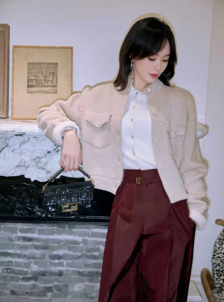 高仿FENDI包包 Baguette®迷你手袋 唐嫣同款包包