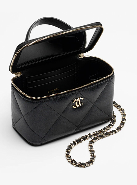高仿CHANEL包包 | A货香奈儿女包 2025/26秋冬系列 黑色链条化妆包
