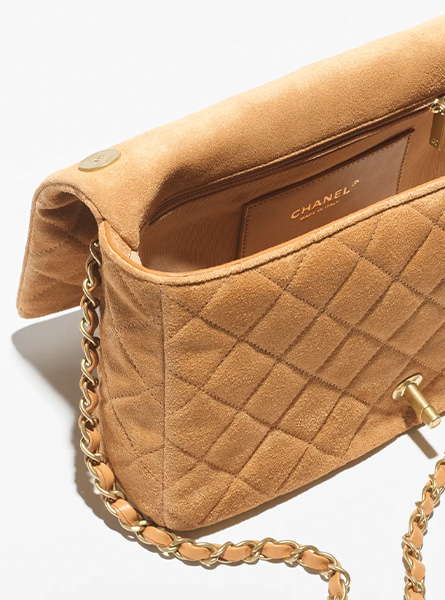 高仿CHANEL包包 | A货香奈儿女包 2025/26早春度假系列 深米色口盖包