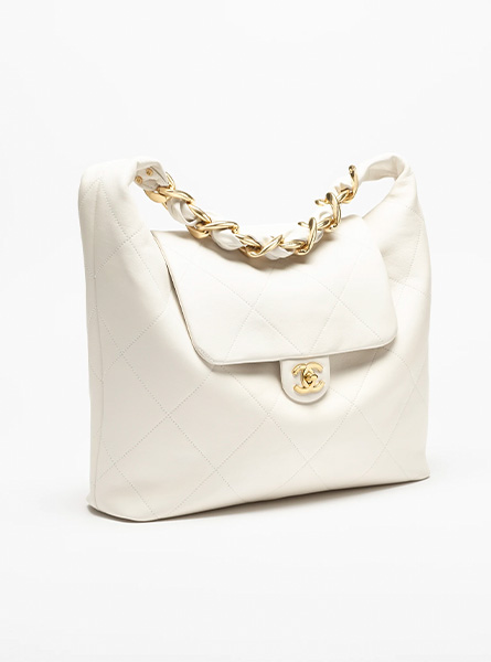 高仿CHANEL包包 | A货香奈儿女包 2025/26秋冬系列 白色超大号流浪包