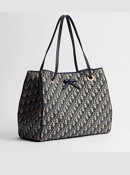 高仿DIOR包包 | A货迪奥女包 2026春夏DIOR新款 蓝色中号购物袋