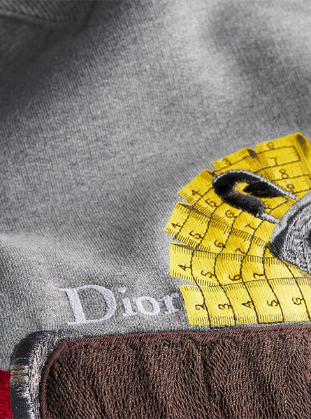 DIOR高仿男装 | 迪奥 A货服装  2026夏季DIOR新款 灰色宽松版型卫衣