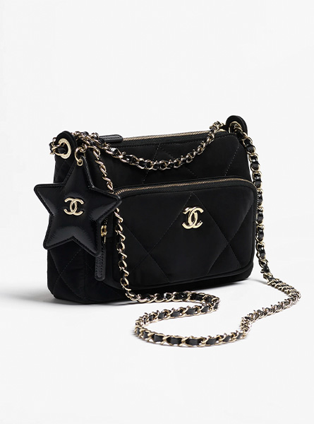 高仿CHANEL包包 | A货香奈儿女包 2025/26秋冬系列 黑色链条手拿包