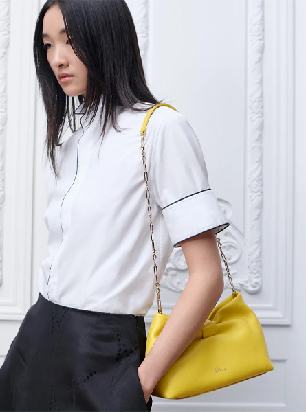 高仿DIOR包包 | A货迪奥女包 2026春夏DIOR新款 毛茛黄小号 Dior Bow 手袋