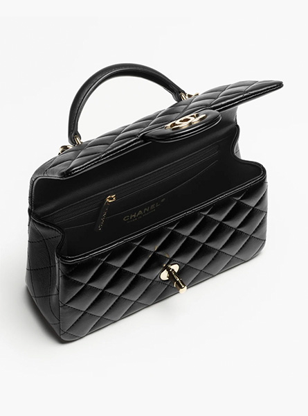 高仿CHANEL包包 | A货香奈儿女包 2025/26秋冬系列 黑色迷你经典手袋配以手柄