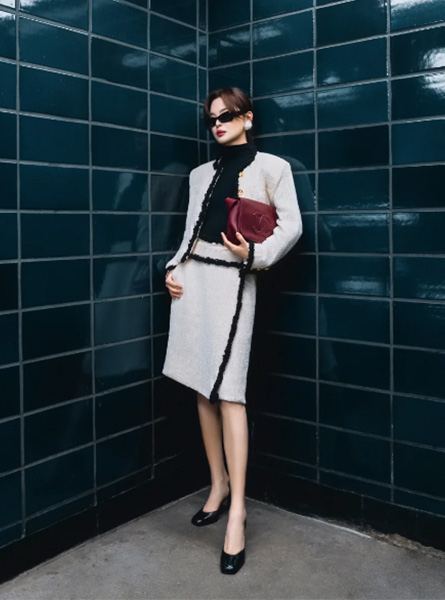 高仿Chanel包包 辛芷蕾看秀造型