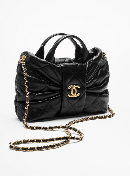 高仿CHANEL包包 | A货香奈儿女包 2025/26秋冬系列 黑色迷你蝴蝶结手袋