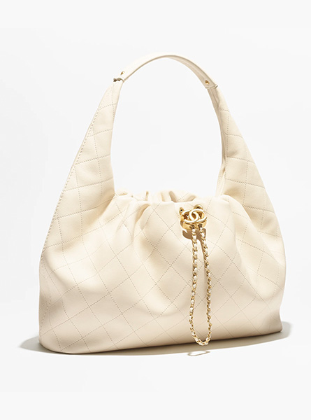 高仿CHANEL包包 | A货香奈儿女包 2025/26早春度假系列 淡米色超大号流浪包