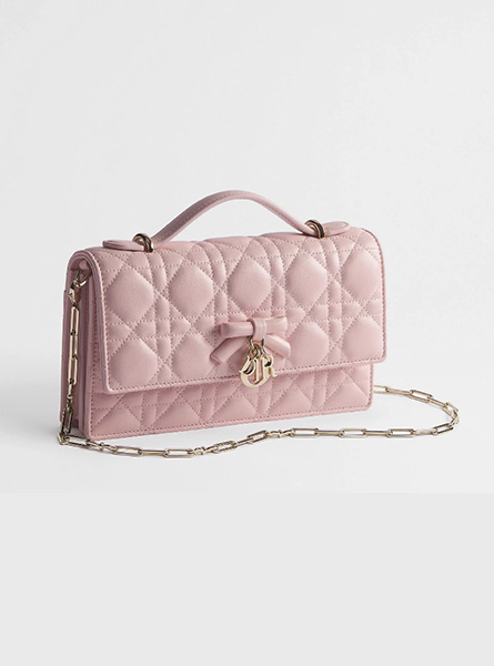高仿DIOR包包 | A货迪奥女包 2026春夏DIOR新款 淡柔粉色My Dior 迷你链条手袋