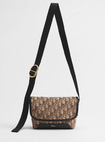 高仿DIOR包包 | A货迪奥男包 2026春夏DIOR新款 棕色迷你 Dior Jett 翻盖信使包