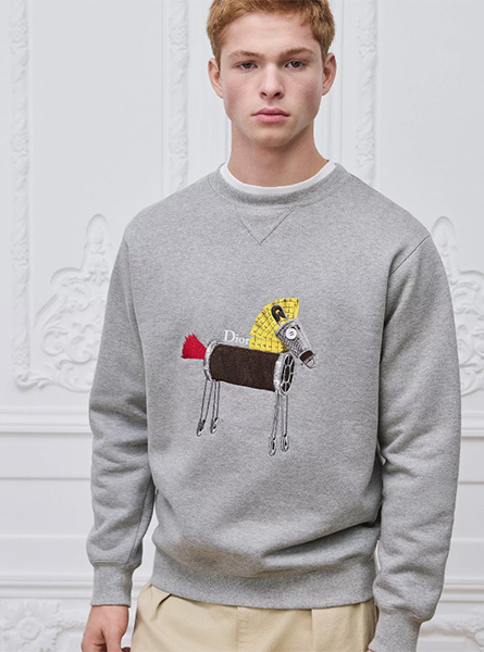 DIOR高仿男装 | 迪奥 A货服装  2026夏季DIOR新款 灰色宽松版型卫衣