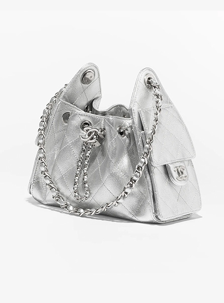 高仿CHANEL包包 | A货香奈儿女包 2025/26早春度假系列 银色CHANEL 25迷你手袋