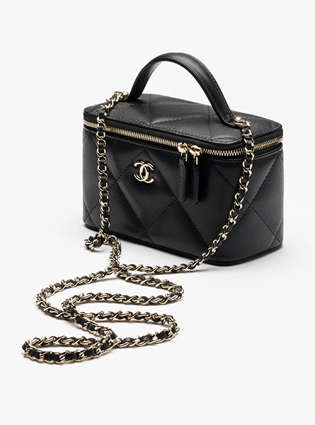 高仿CHANEL包包 | A货香奈儿女包 2025/26秋冬系列 黑色链条化妆包