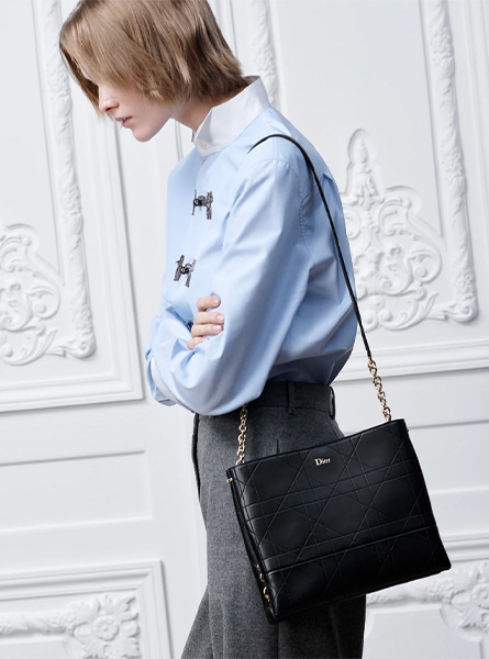 高仿DIOR包包 | A货迪奥女包 2026春夏DIOR新款 黑色Dior Trianon 链条手袋