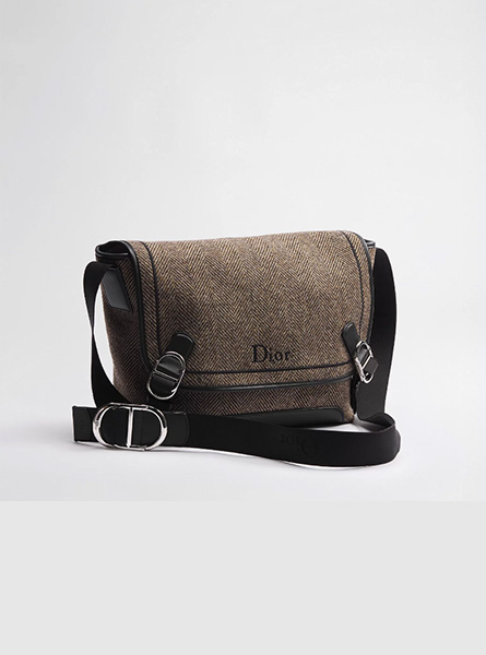 高仿DIOR包包 | A货迪奥男包 2026春夏DIOR新款 深棕色中号 Dior Jett 翻盖信使包