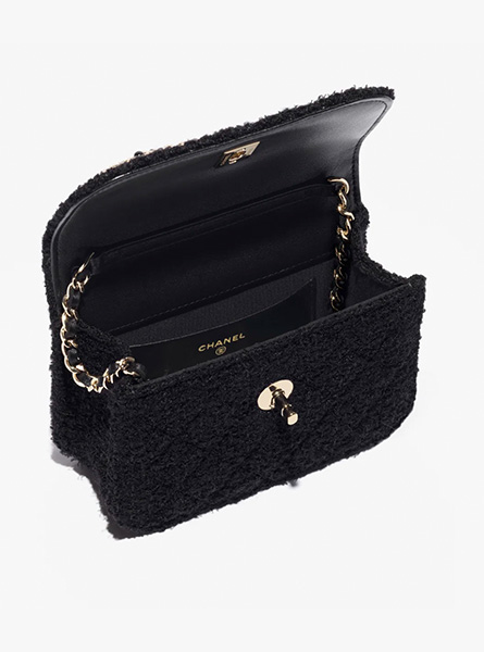 高仿CHANEL包包 | A货香奈儿女包 2025/26早春度假系列 黑色链条手拿包