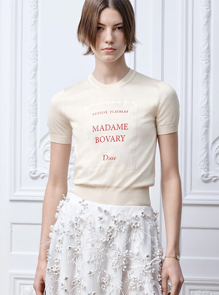 DIOR高仿女装 | 迪奥 A货服装  2026夏季DIOR新款 米白色 短袖针织衫