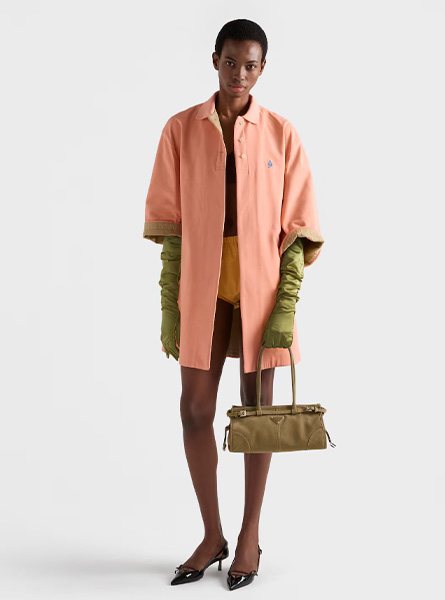 高仿PRADA包包 | A货普拉达女包 2026春夏新款 沙漠黄Prada Bonnie中号磨砂皮革手提包