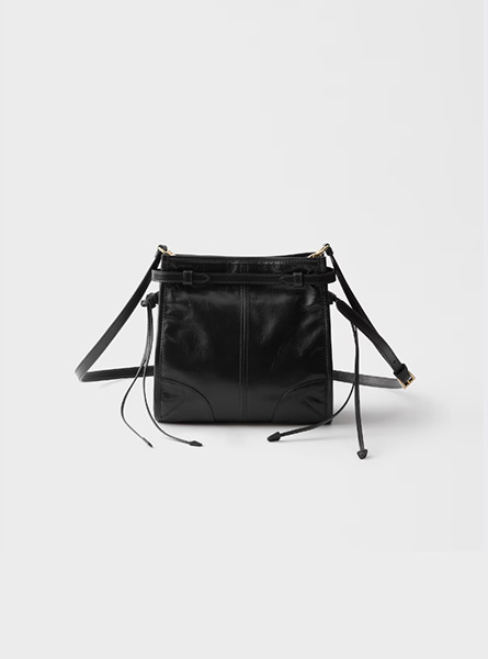 高仿PRADA包包 | A货普拉达女包 2026春夏新款 黑色Prada Bonnie 皮革迷你单肩包