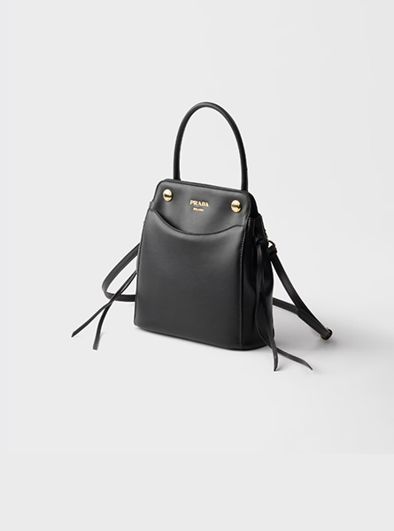 高仿PRADA包包 | A货普拉达女包 2026春夏新款 黑色Prada Carry迷你皮革手袋