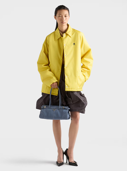 高仿PRADA包包 | A货普拉达女包 2026春夏新款 航空蓝Prada Bonnie中号磨砂皮革手提包