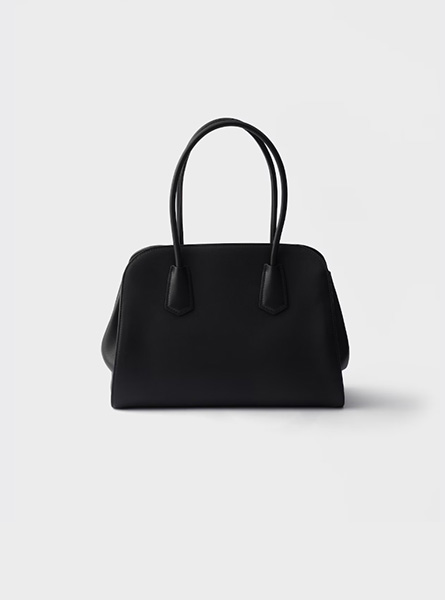 高仿PRADA包包 | A货普拉达女包 2026春夏新款 黑色中号皮革托特包