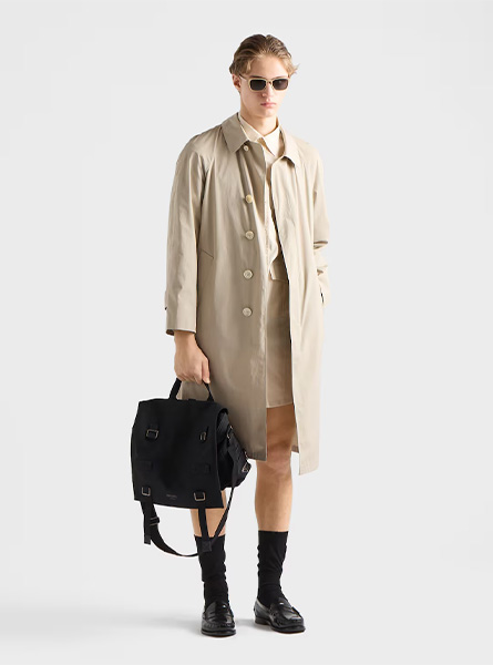 高仿PRADA包包 | A货普拉达男包 2026春夏新款 黑色帆布单肩包