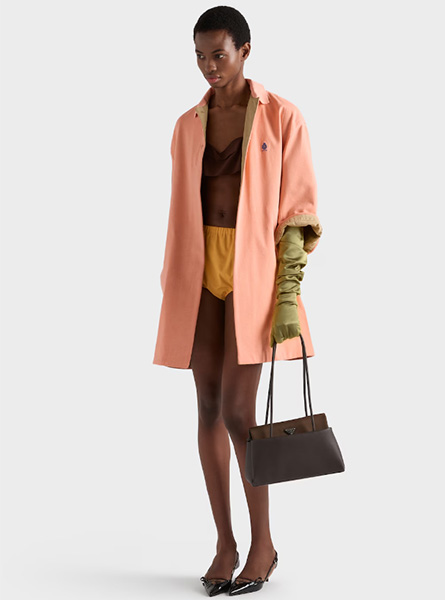 高仿PRADA包包 | A货普拉达女包 2026春夏新款 咖啡棕Prada Passage中号皮革手袋