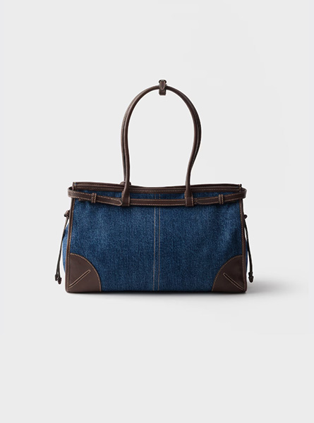 高仿PRADA包包 | A货普拉达女包 2026春夏新款 Prada Bonnie 大号牛仔和皮革手提包