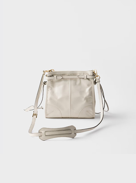 高仿PRADA包包 | A货普拉达女包 2026春夏新款 白色Prada Bonnie 皮革迷你单肩包