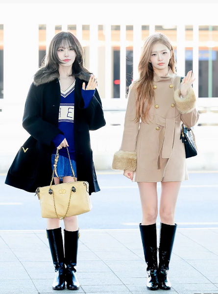 高仿华伦天奴包包 Rei和Liz出发巴黎时装周