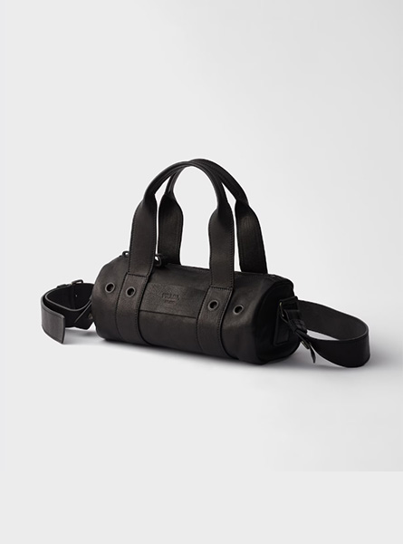 高仿PRADA包包 | A货普拉达女包 2026春夏新款 黑色Prada Route 中号皮革手提包