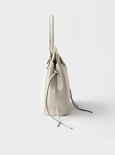 高仿PRADA包包 | A货普拉达女包 2026春夏新款 白色Prada Carry迷你皮革手袋