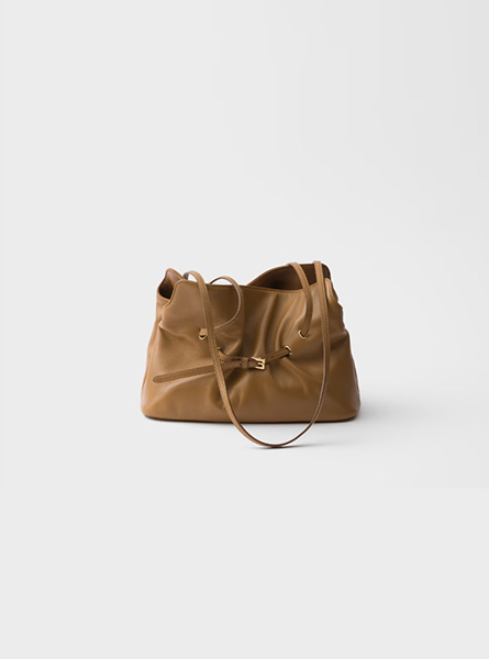 高仿PRADA包包 | A货普拉达女包 2026春夏新款 焦糖色Prada Dada 小号Nappa皮革手袋