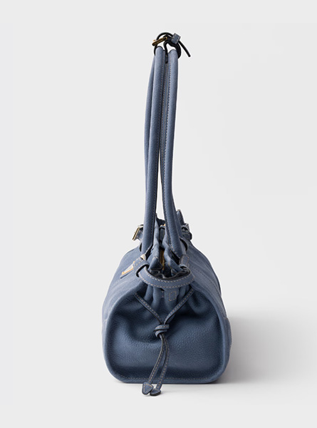 高仿PRADA包包 | A货普拉达女包 2026春夏新款 航空蓝Prada Bonnie中号磨砂皮革手提包