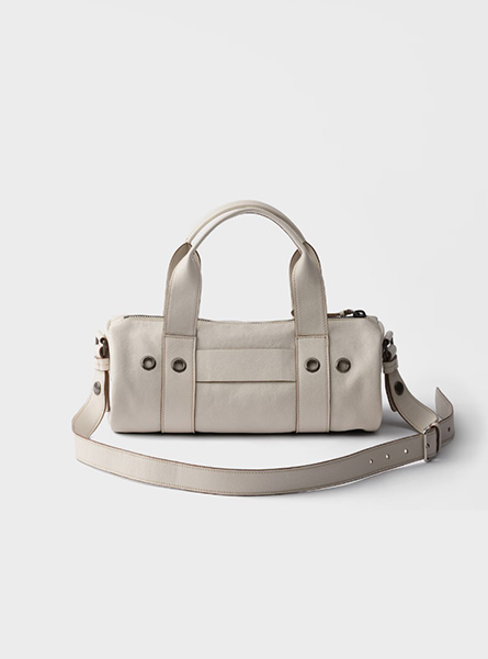 高仿PRADA包包 | A货普拉达女包 2026春夏新款 粉笔白Prada Route 大号皮革手袋