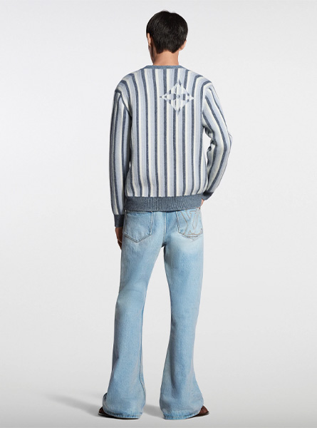 LV高仿男装 | 路易威登 A货服装  2026春夏LV新款 条纹提花开衫